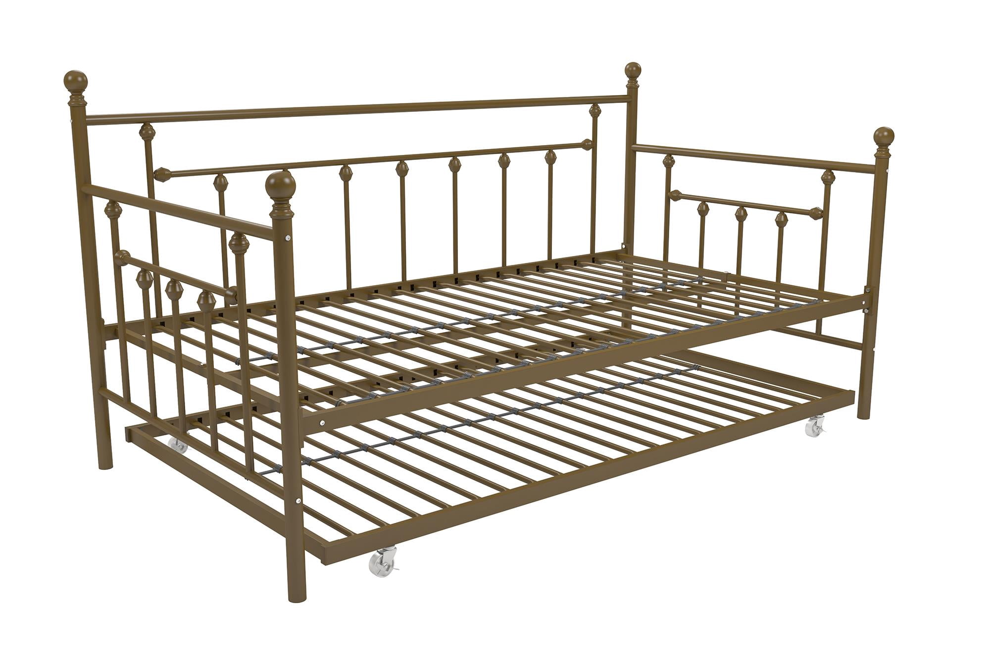 DHP Manila Metal Daybed and Trundle, Twin/Twin Size, Gold