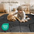 thumbnail image 4 of ODIKA Disc Circular Record Phonograph Themed Dense Ring Layout Shaped Non-Slip Chair-Friendly for Dining Room, Under Table, Home Office, 4 of 7