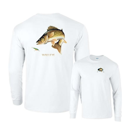 Walleye Going For Lure Profile Fishing Long Sleeve T-Shirt