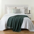 thumbnail image 2 of BATTILO Green Fringe Throw Blanket, 50" x 60", 2 of 6