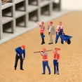 thumbnail image 6 of 6 Pieces 1/64 Scale Construction Building Workers Miniature People Figurine Resin for Kids Adults Diorama, 6 of 8