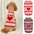 thumbnail image 6 of Brand Clearance!!Valentine's Day Pet Sweater Heart-Shaped Winter Warm Puppy Dog Coat Love Heart Pink Vest Winter Warm Knit Clothes for Dog Cats Holiday Valentine's Day Dress, 6 of 6