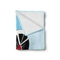 thumbnail image 2 of Running Soft Flannel Fleece Throw Blanket, Trainers Sole Illustration Sports Equipment, Cozy Plush for Indoor and Outdoor Use, 60" x 80", Pale Blue Vermilion, by Ambesonne, 2 of 5