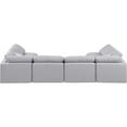 thumbnail image 6 of Meridian Furniture Indulge 199" Linen Fabric U-Shaped Modular Sectional in Gray, 6 of 7