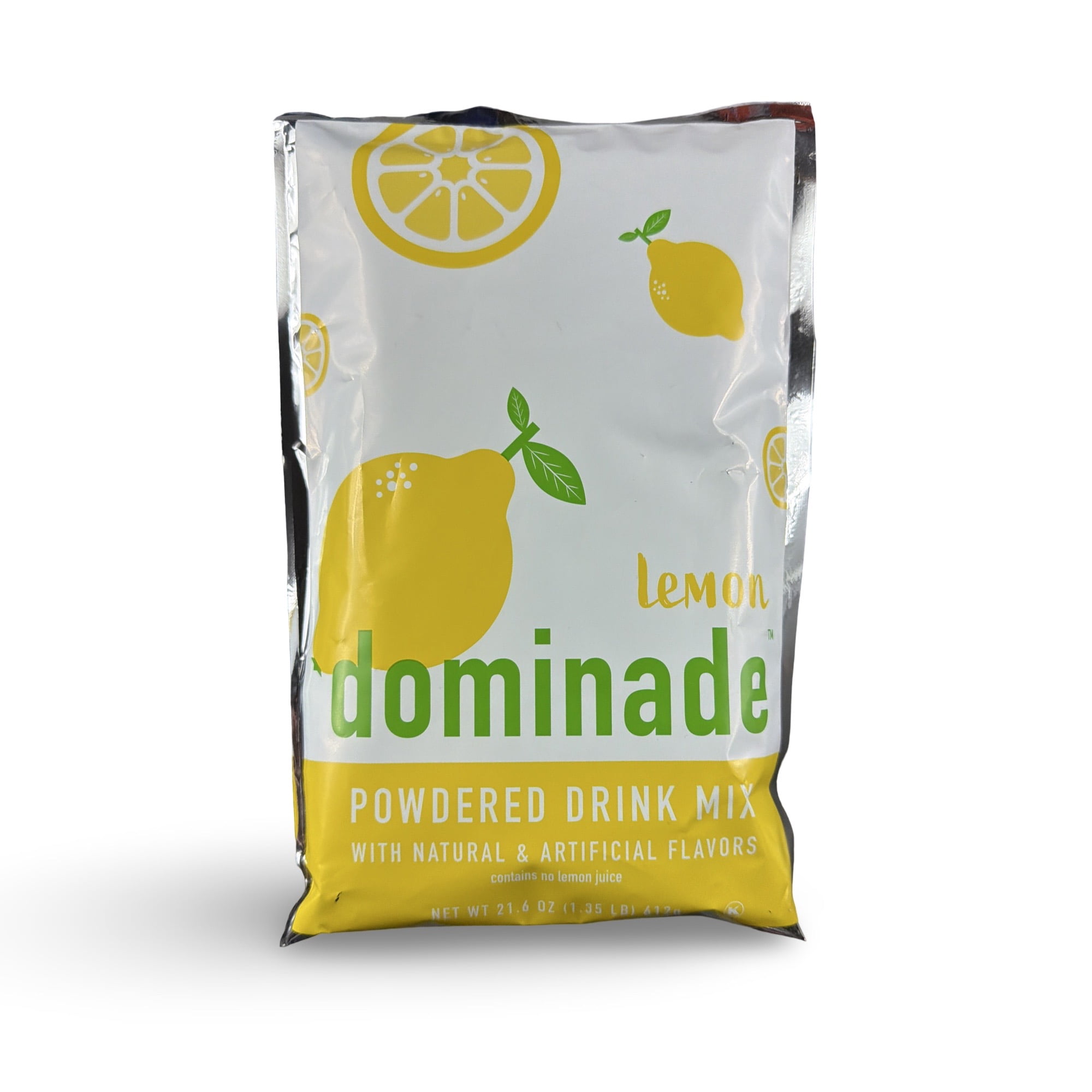 (3 pack) Dominade Bulk Lemonade Powdered Lemon Drink Mix | 3x Huge 21.6 Oz Pouches (90 Servings)