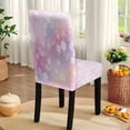 thumbnail image 5 of TSOVTHRID Cherry Blossom Star Print Dining Chair Seat Covers Set of 7 PCS Includes Dining Chair Covers with Tablecloths, Washable Table Cloth Scratch-Resistant Seat Protector for Party Decoration, 5 of 6