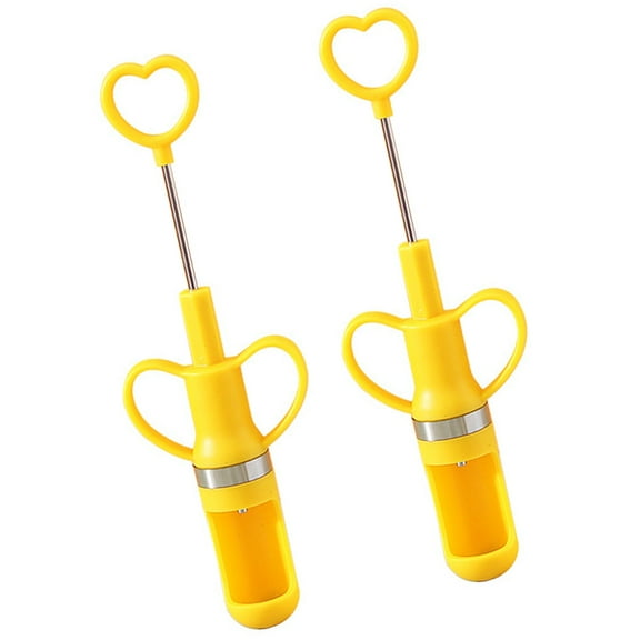Phenofice 2Pcs Cherry Pitter Heart Shaped Stainless Steel Fruit Core Removing Kitchen Tool