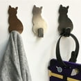 thumbnail image 3 of 6pcs Coat Hooks Decorative Door hat Hook cat Coat Key Holder Utility cat Hook Coat Racks cat Hooks Macrame Shelf Wall Hanging Stick on Wall Hooks Hanger Tableware Stainless Steel, 3 of 7