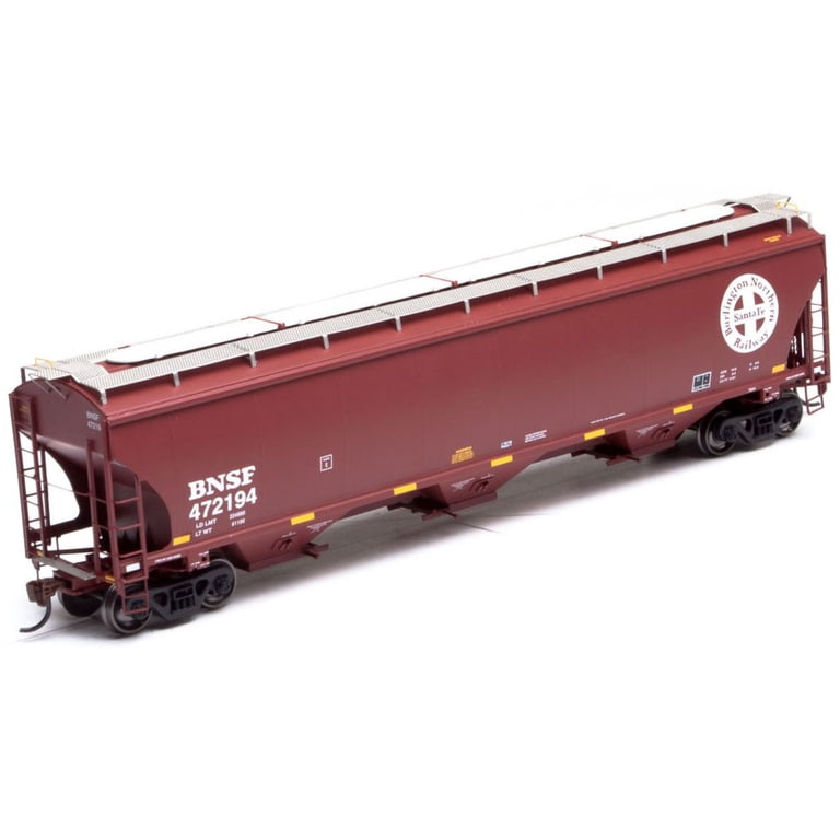 Athearn HO Scale Trinity 3-Bay Covered Hopper Car BNSF (Circle