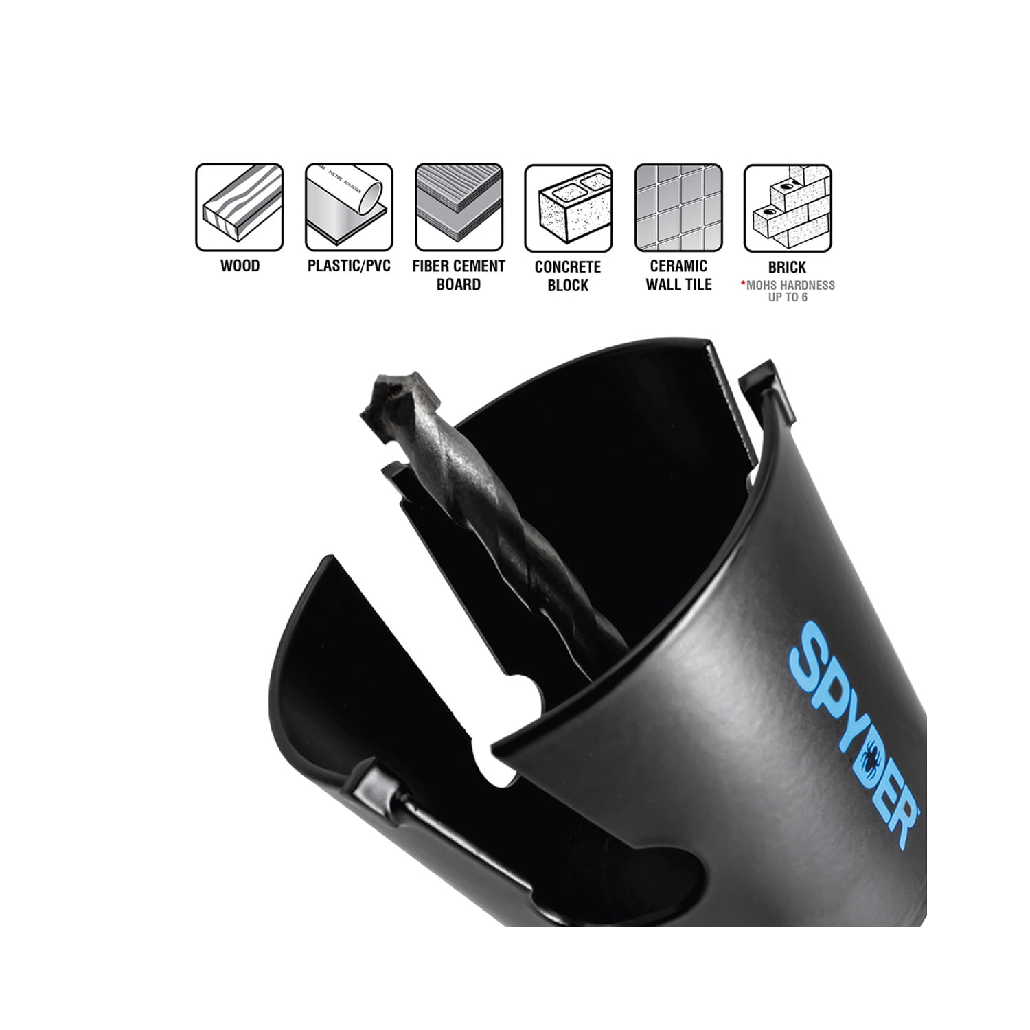 Spyder Rapid Core Eject™ 4-3/4-Inch Tungsten Carbide Tipped (TCT) Non-Arbored Hole Saw 600047CF