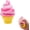 Pink, variant on LCBarley Ice Cream Squeeze Squishy Ice Cream Cone Squishy Stress Squeeze Balls Slow Rise Sensory Fidget Gift for Friends & Party Favors(Pink 1 Pcs)