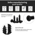 thumbnail image 3 of 500 Pieces M3 Black Carbon Steel Self Tapping Screws Cross Pan Head Assortment Kit With Clear Box For Wood Plastic, Soft Metal(Black), 3 of 7