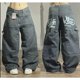 thumbnail image 3 of Pantalones vaqueros holgados Vintage de hip-hop americano para mujer, pantalones Harajuku de cintura alta Y2K de pierna ancha, pantalones góticos de calle, novedad de 2024, 3 of 5