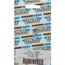 Drag Specialties 2401-0782 Point Cover (Button-Head Torx) Chrome Socket-Head Bolt Set - Knurled