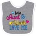 thumbnail image 3 of Inktastic My Aunt and Uncle Love Me with Hearts Boys or Girls Baby Bib, 3 of 4