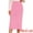 Pink, variant on Women's Ribbed Knit Stretchy Slit Midi Skirt M Pink