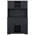 thumbnail image 4 of Dark Blue Coffee Bar Cabinet with Multiple Storage / Ideal for Kitchen, Dining Room Storage, 4 of 7