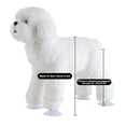 thumbnail image 3 of Peluche de perro realista, mascota de compañía, peluche esponjoso para cachorro, ideal para regalar en Pascua, Acción de Gracias, Navidad y Año Nuevo (blanco, grande)., 3 of 4