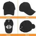thumbnail image 2 of pitrice Women's Ponytail Baseball Cap Washable Hat Sun Protection Girls Cap Baseball Cap, 2 of 6