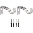 thumbnail image 1 of Un lote de 2 soportes de pared ajustables para varillas de muro cortina de metal macizo - Soporte universal para varilla romana Soporte para varilla ajustable para muro cortina, 1 of 5