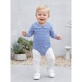 thumbnail image 5 of RUINIXCW Nebworn Baby Girl Boy Spring Fall Winter Clothes Infant Baby Striped Bubble Romper Long Sleeve Peter Pan Doll Collar Bodysuit Bodysuit Playsuit, 5 of 9