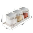 thumbnail image 2 of Glass Salt Container & Spice Storage for Kitchen Organization Transparent Seasoning Jar Set, 2 of 7