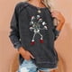 thumbnail image 1 of Pntutb Mujer Halloween Navidad Calavera Estampado Cuello Redondo Suelto Jersey Estampado Sudadera top Pntutb Pntutb-4739, 1 of 6