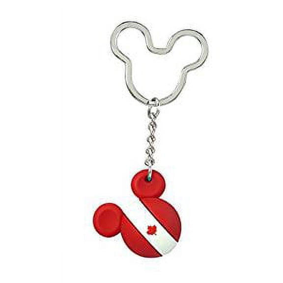 Icon Ball Key Chain - Disney - Mickey Flag Key Ring - Canada New 85716