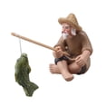 thumbnail image 2 of DOLITY 6x Figurines de Pêcheur Mini Sculpture pour Étagère Extérieur Intérieur Pelouse, 2 of 9