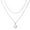 Silver, variant on UDIYO Pearl Necklace Double-layer Simple Alloy Female Clavicle Chain for Party