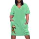 thumbnail image 1 of Vestido de bolsillo suelto Slinky Dog, vestidos de noche de lujo para mujer 2025, vestido vintage, 1 of 7