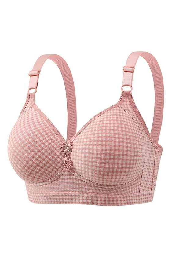 Bras for Women No Underwire,Woman's Fashion Comfortable Breastplate Lace Breathable Bra Underwear No Rims