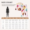 thumbnail image 4 of Fuzoiu Donut Print Women's Long-Sleeved Pajama,Lounge Button Down Nightwear,Womens Notch Collar Pajama Set-Small, 4 of 7