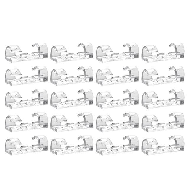 20Pcs Self-Adhesive Cable Clips Office Home Use Wire Desktop Organizer Charging Cord Holder Management