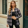 thumbnail image 4 of Plaid Shirts for Women Casual Flannel Long Sleeve Button Down Shirt, 4 of 9