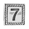 thumbnail image 4 of Number 7 Triangle Block Charm .925 Sterling Silver Antiqued Reflection Beads - QRS1429N7, 4 of 4