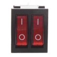 thumbnail image 2 of Red Light Illuminated 6 Pin SPST ON/OFF Boat Rocker Switch AC 15A/250V 20A/125V, 2 of 5