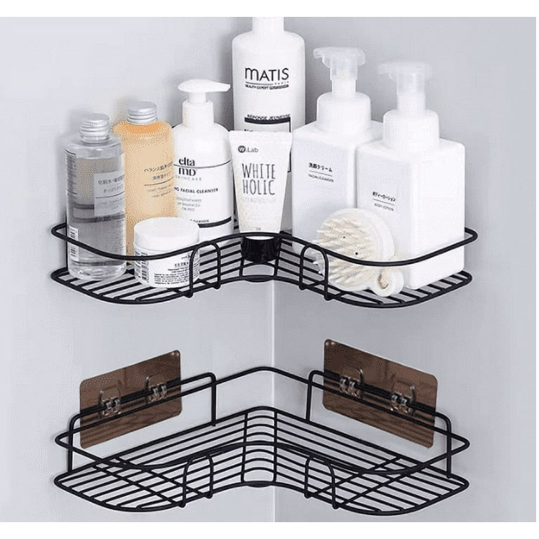 Shower Caddy Basket Shelf Adhesive Drill-Free Kitchen/Bathroom Organizer  Shower Storage Shef 38.5x11x8.5cm/15x4x3.3in 87HA
