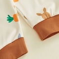 thumbnail image 4 of mgoYE Baby Boy Clothes Easter 3-6 Months Toddler Baby Boy Easter Outfit Printed Crewneck Long Sleeve Romper Top Jogger Pants Set with Hat(Beige,6-9 Months), 4 of 8