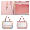 thumbnail image 3 of 1 Pc Women Convenient Clear Cosmetic Bag for Vacation Camping Business Travel Pink-L, 3 of 4