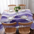 thumbnail image 3 of Purple Waves Coastal Table Cloth Waterproof Tablecloths, PurpleOmbre Summer Beach Oceans Tablecloth Dining Table Cover for Kitchen Party Tabletop Outdoor, Rectangle Tablecloth 52x70 Inch, 3 of 9