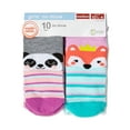 thumbnail image 2 of Wonder Nation Girls Panda No-Show Socks, 10-Pack, Sizes S-L, 2 of 2