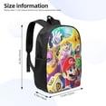 thumbnail image 4 of Lsque Mario Print 17in Student Backpack - School, Travel, Work Bookbag -Laptop Backpack,Water Resistant College School Computer Bag, 4 of 8
