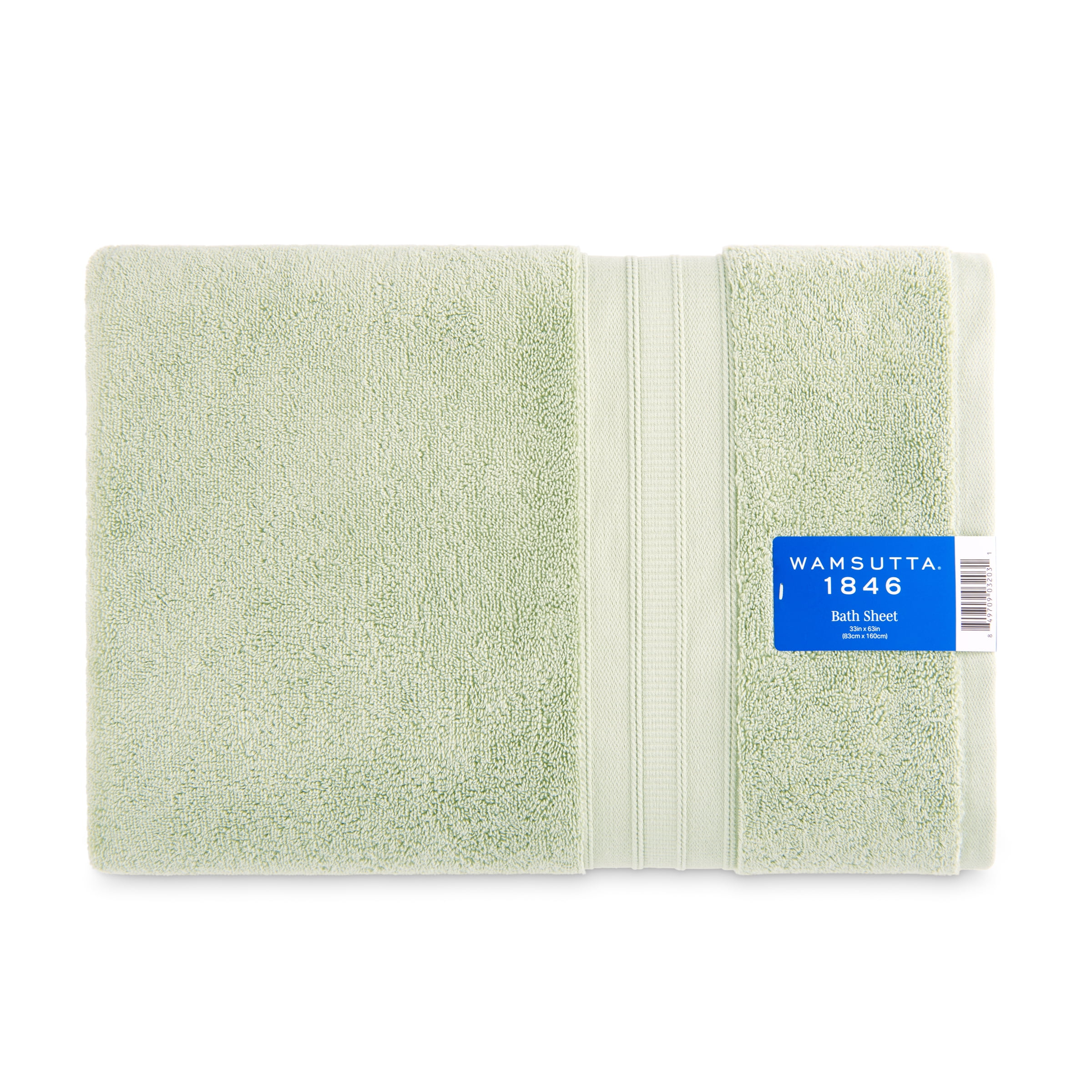 Wamsutta 1846 Luxury Solid Bath Sheet 2 Piece Set, Green