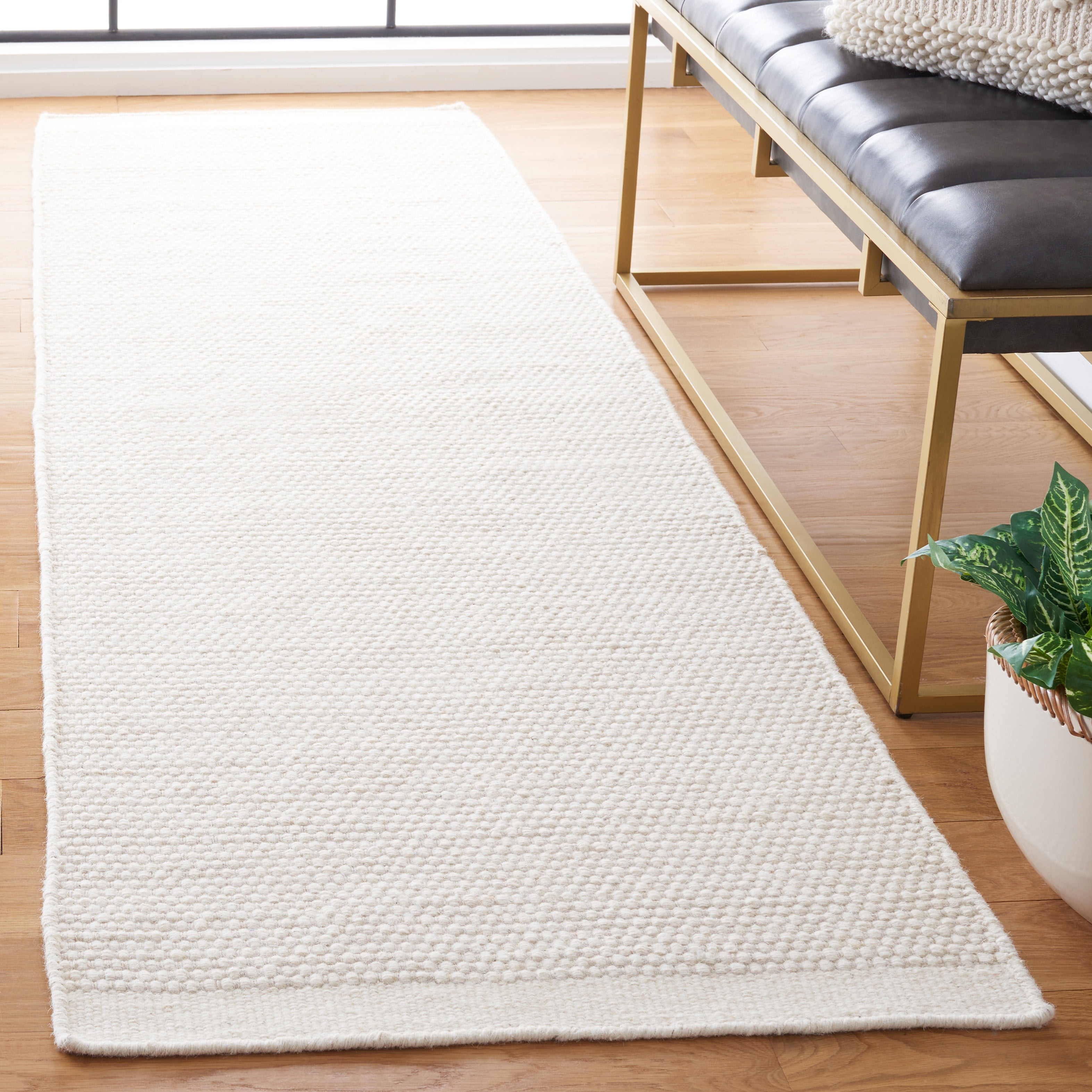 SAFAVIEH Vermont Zarif Distressed Dotted Runner Rug, Ivory, 2'3" x 5'