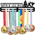 thumbnail image 2 of 1Set Forest Taekwondo Medal Hanger Display Sports Medal Holder Iron Competition Medals Display Rack for 40+ Medals Ribbon Decorative Hooks Race Metal Medal Hanger for Athletes Players Gift, 2 of 8