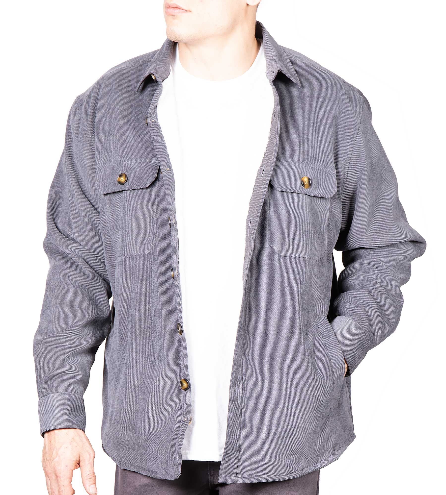 Visive Mens Corduroy Fleece Lined Shirt Jacket Warm Stylish Winter Wear Big Tall Sizes M 5XL Perfect for Casual Smart Casual Styles