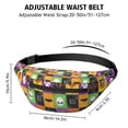 thumbnail image 3 of Fanny Pack Halloween Patchwork Icons Pattern Waist Pack Bag,Running Cross Bag,Waterproof Large Fanny Packs for Women Men for Travel Running Hiking Cycling, 3 of 6