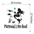 thumbnail image 4 of Mermaids Are Real Bubbles Crown Fish Urchins Seahorse Statfish Princess Fish Starfish Queen Sweet Dreams Bedtime Unicorn Lovely Dear Dream Decorating Wall Decal Sticker - Size: 30 In X 27 In, 4 of 5