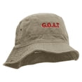 thumbnail image 5 of G.O.A.T Embroidered Bucket Hat - Natural OSFM, 5 of 5